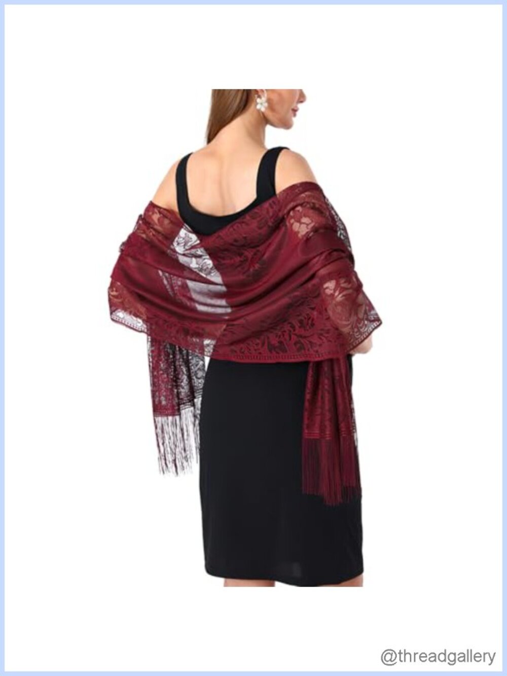 Lace Floral Shawl Wrap for Women Evening Wedding Bridal Scarf